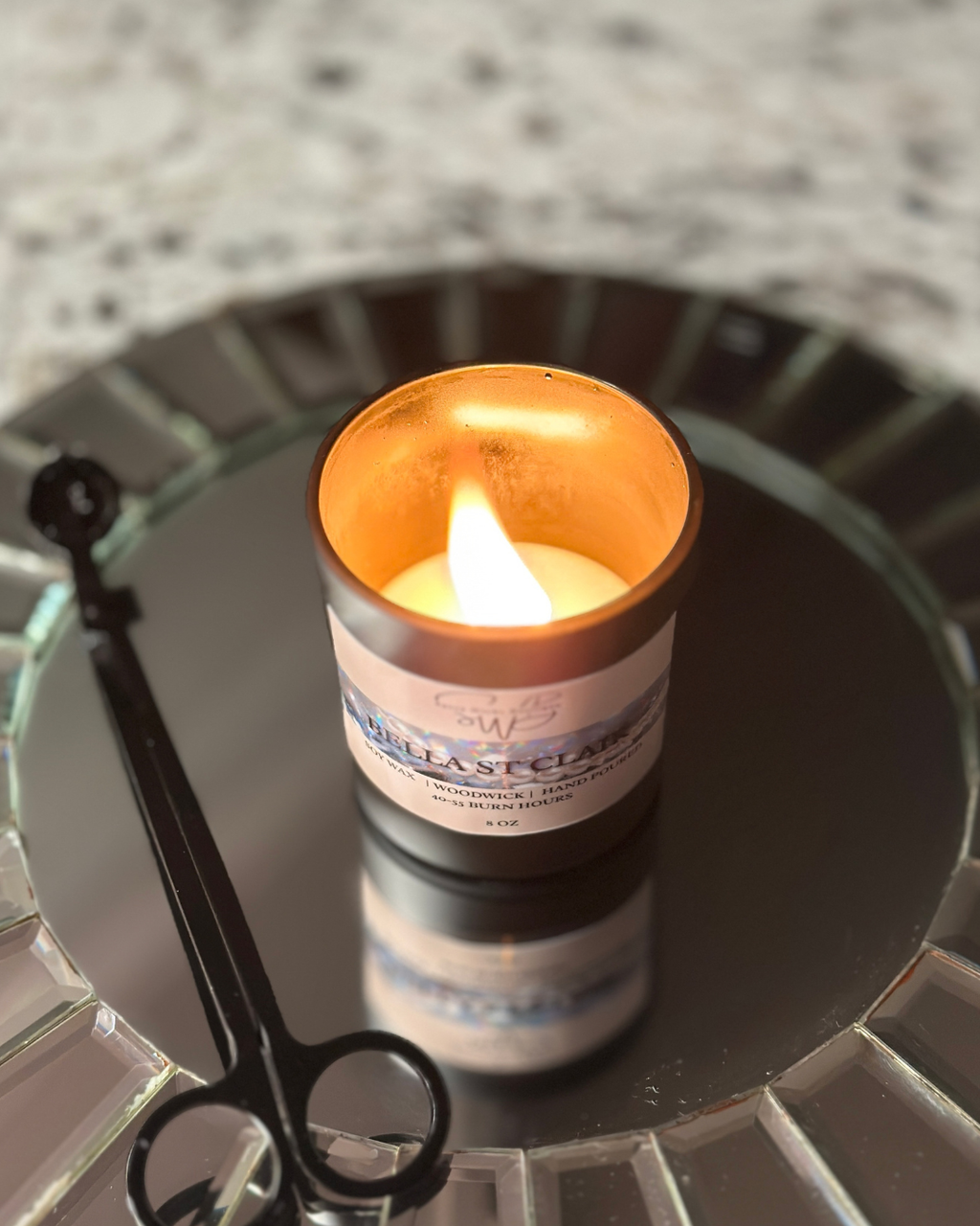 Bella St Clair Paraffin/Soy Blend Wood Wick Luxury Scented Candle