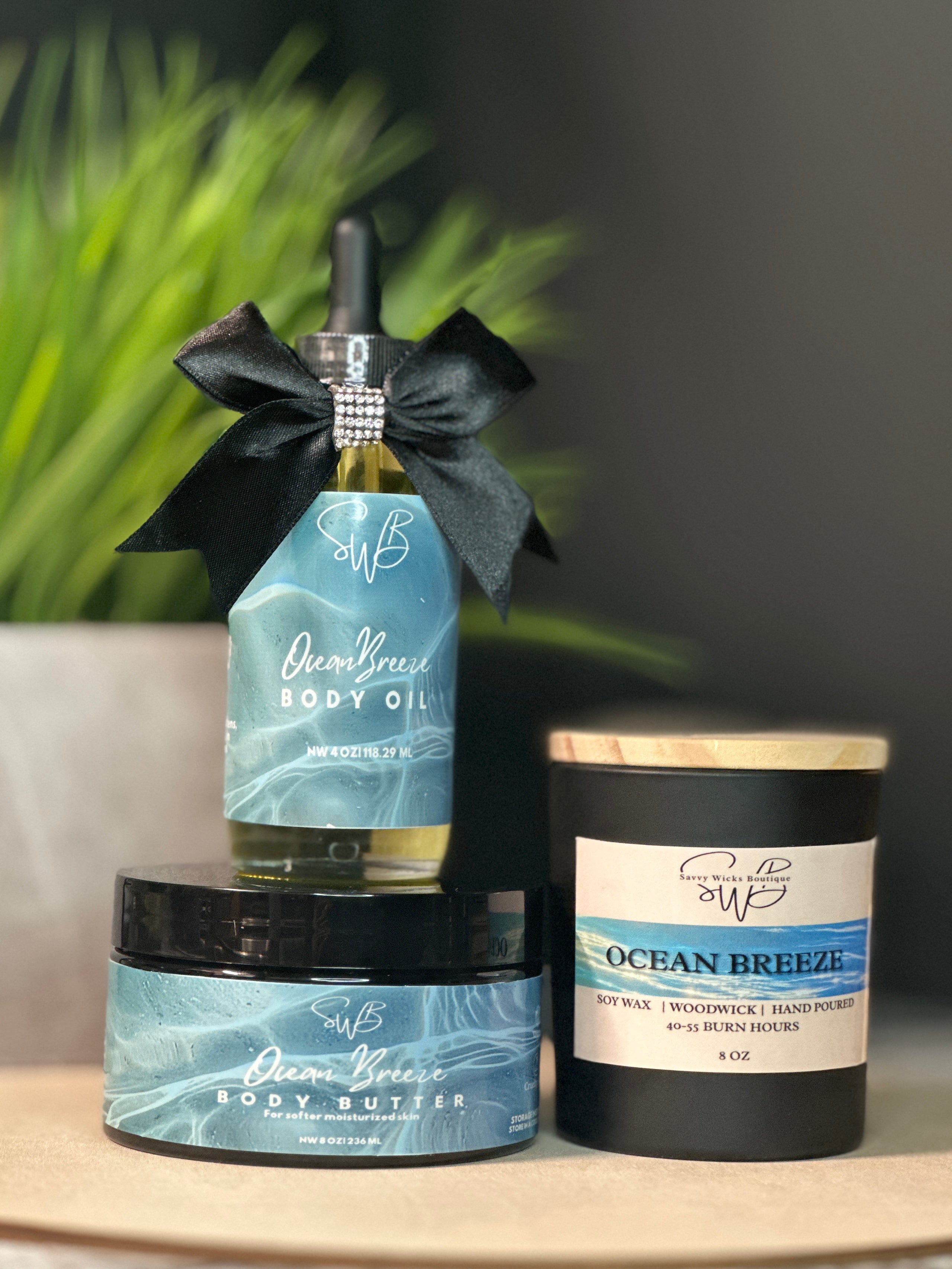 Limited Edition Mother’s  Day Gift Set | Wood-wick Candles | Luxury Moisturizing Body Butter | Deep Hydration Luxe Body Oil