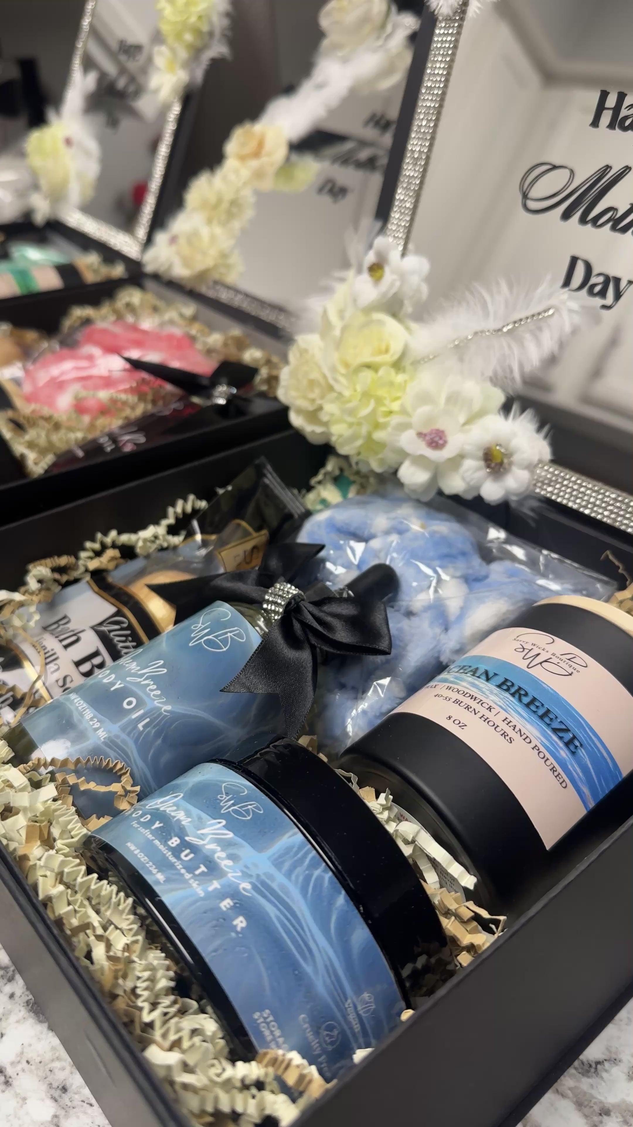 Limited Edition Mother’s  Day Gift Set | Wood-wick Candles | Luxury Moisturizing Body Butter | Deep Hydration Luxe Body Oil